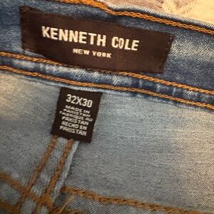 Kenneth Cole Jeans Men’s 32x30 Slim Straight Light Wash Denim Pants